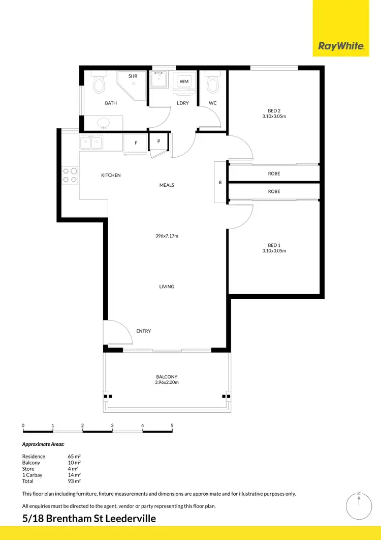 Floorplan of Homely apartment listing, 5/18 Brentham Street, Leederville WA 6007