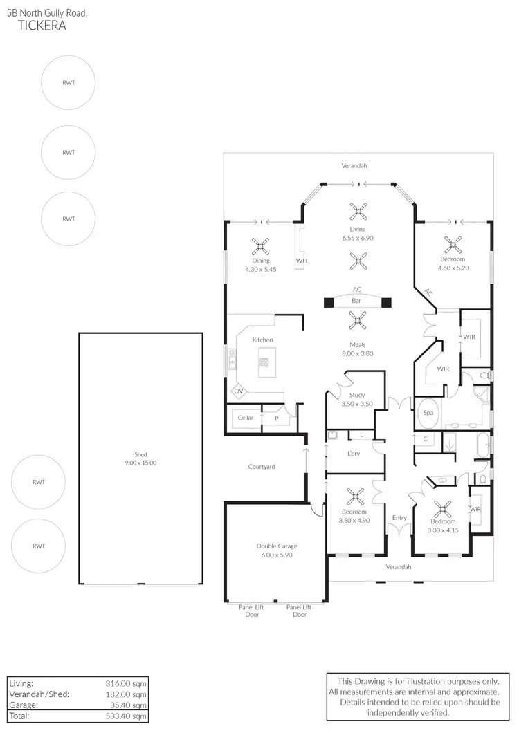 Floorplan of Homely house listing, 5B North Gully Road, Tickera SA 5555