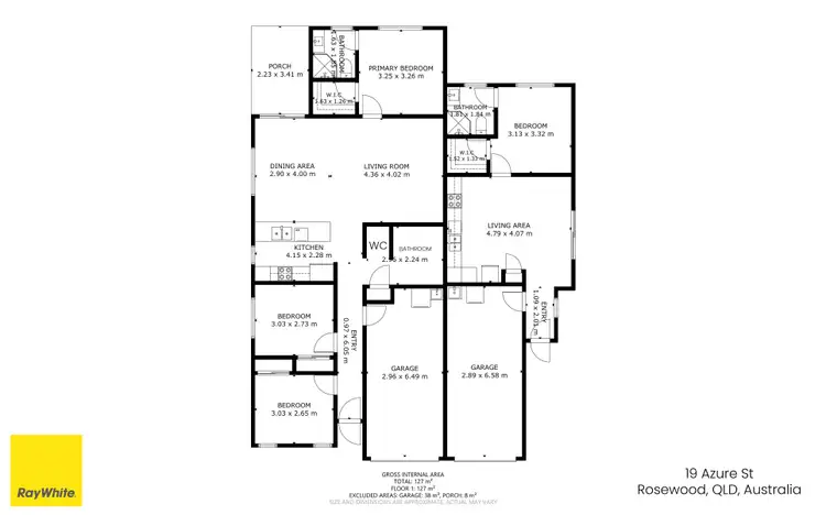 Floorplan of Homely house listing, 19 Azure Street, Rosewood QLD 4340