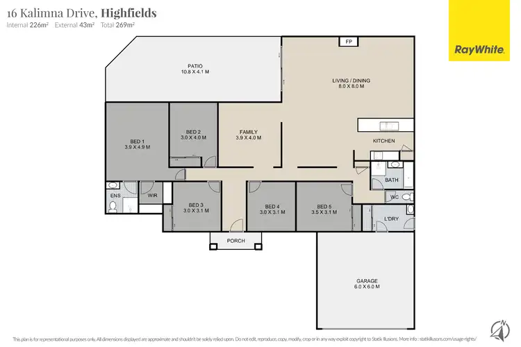 Floorplan of Homely house listing, 16 Kalimna Drive, Highfields QLD 4352
