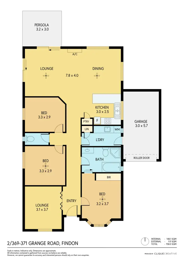 Floorplan of Homely unit listing, 2/369-371 Grange Road, Findon SA 5023