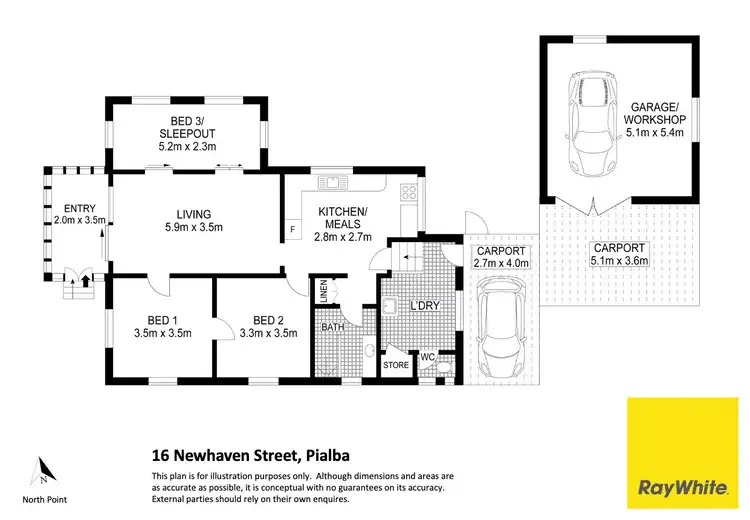 Floorplan of Homely house listing, 16 Newhaven Street, Pialba QLD 4655