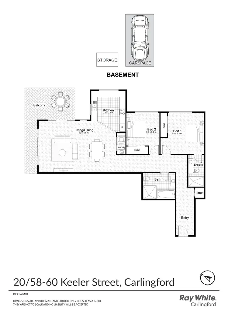 Floorplan of Homely apartment listing, 20/58-60 Keeler Street, Carlingford NSW 2118