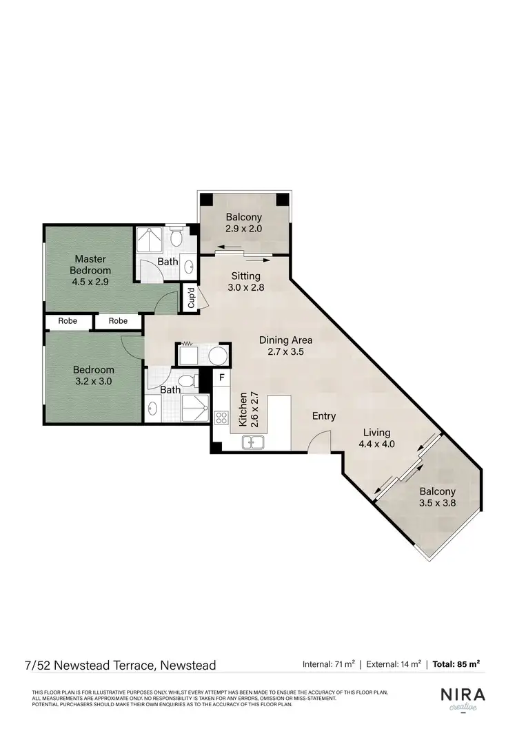 Floorplan of Homely apartment listing, 7/52 Newstead Terrace, Newstead QLD 4006