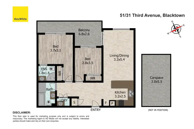 Floorplan of Homely apartment listing, 51/31 Third Avenue, Blacktown NSW 2148