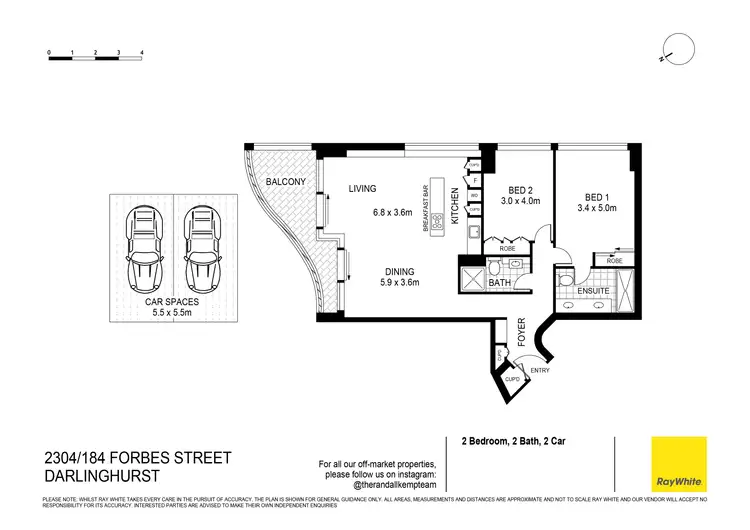 Floorplan of Homely apartment listing, 2304/184 Forbes Street, Darlinghurst NSW 2010