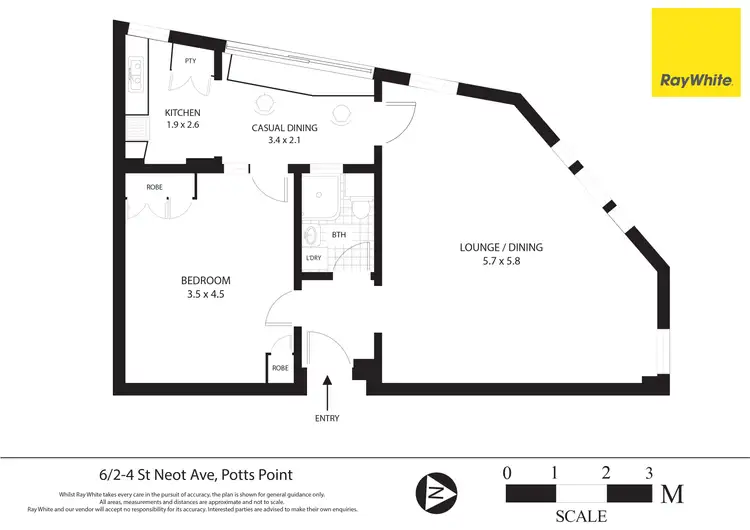 Floorplan of Homely apartment listing, 6/2 St Neot Avenue, Potts Point NSW 2011