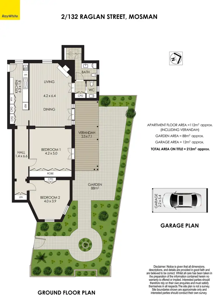 Floorplan of Homely apartment listing, 2/132 Raglan Street, Mosman NSW 2088