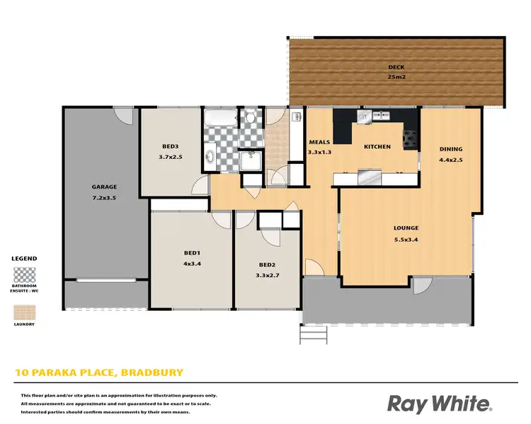 Floorplan of Homely house listing, 10 Paraka Place, Bradbury NSW 2560