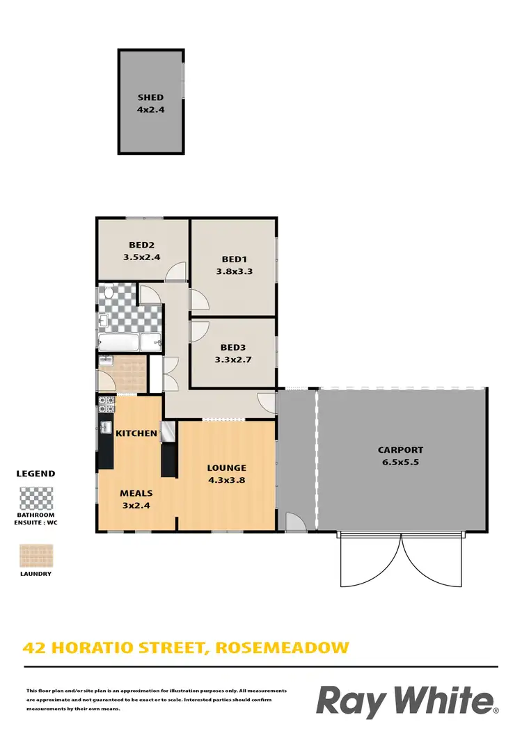 Floorplan of Homely house listing, 42 Horatio Street, Rosemeadow NSW 2560