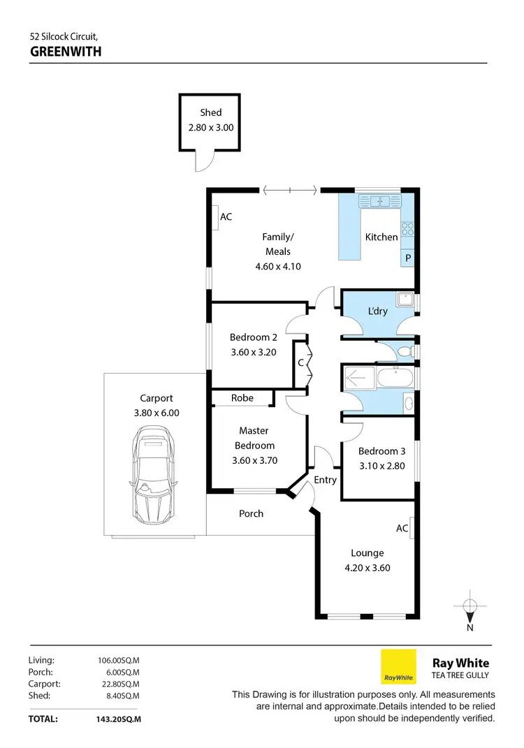 Floorplan of Homely house listing, 52 Silcock Circuit, Greenwith SA 5125