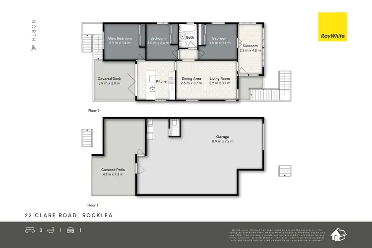 Floorplan of Homely house listing, 22 Clare Road, Rocklea QLD 4106