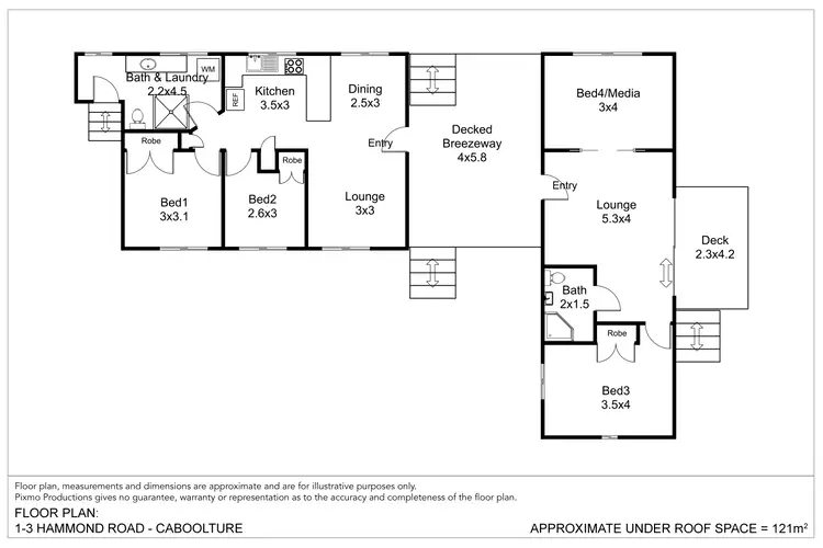 Floorplan of Homely house listing, 1-3 Hammond Road, Caboolture QLD 4510