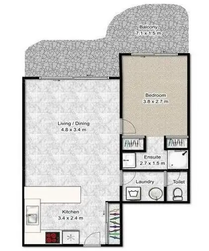 Floorplan of Homely apartment listing, 54/2943 Surfers Paradise Boulevard, Surfers Paradise QLD 4217