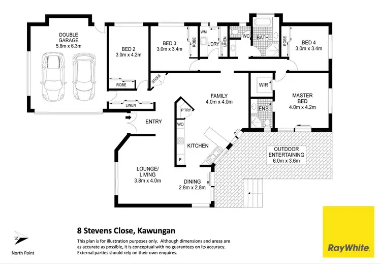 Floorplan of Homely house listing, 8 Stevens Close, Kawungan QLD 4655