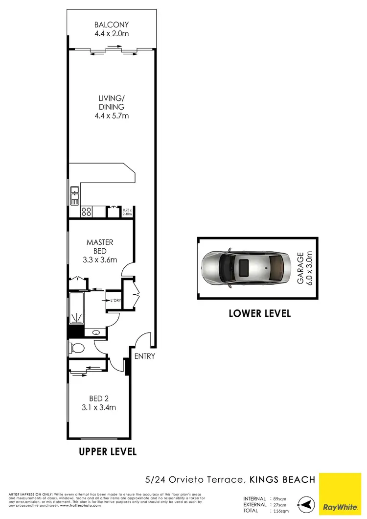 Floorplan of Homely unit listing, Unit 5/24 Orvieto Terrace, Kings Beach QLD 4551