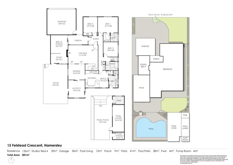 Floorplan of Homely house listing, 15 Felstead Crescent, Hamersley WA 6022