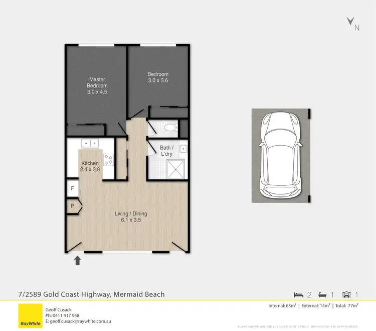 Floorplan of Homely apartment listing, 7/2589 Gold Coast Highway, Mermaid Beach QLD 4218