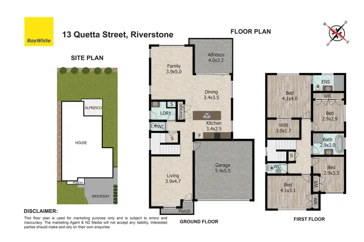Floorplan of Homely house listing, 13 Quetta Street, Riverstone NSW 2765