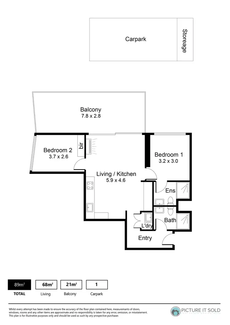 Floorplan of Homely apartment listing, 2003/15 Austin Street, Adelaide SA 5000