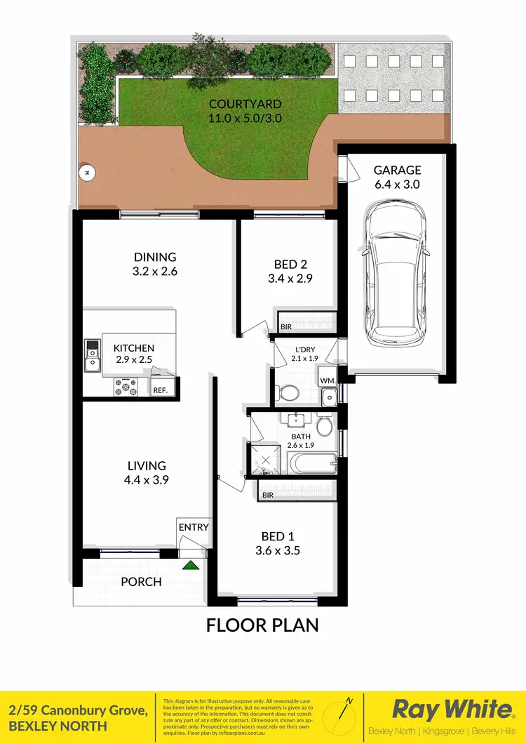 Floorplan of Homely villa listing, 2/59 Canonbury Grove, Bexley North NSW 2207