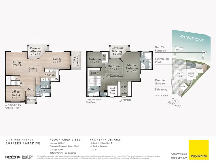 Floorplan of Homely semi-detached listing, 2/18 Inga Avenue, Surfers Paradise QLD 4217