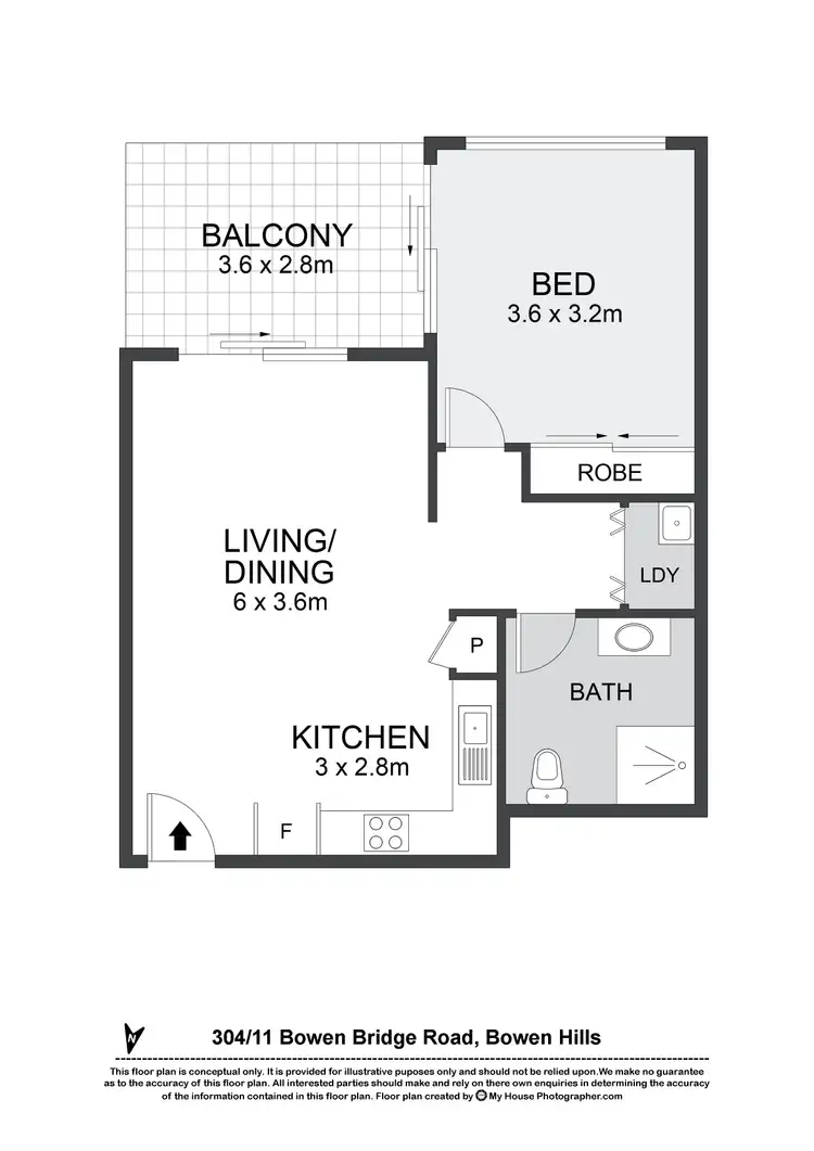 Floorplan of Homely apartment listing, 304/11 Bowen Bridge Road, Bowen Hills QLD 4006