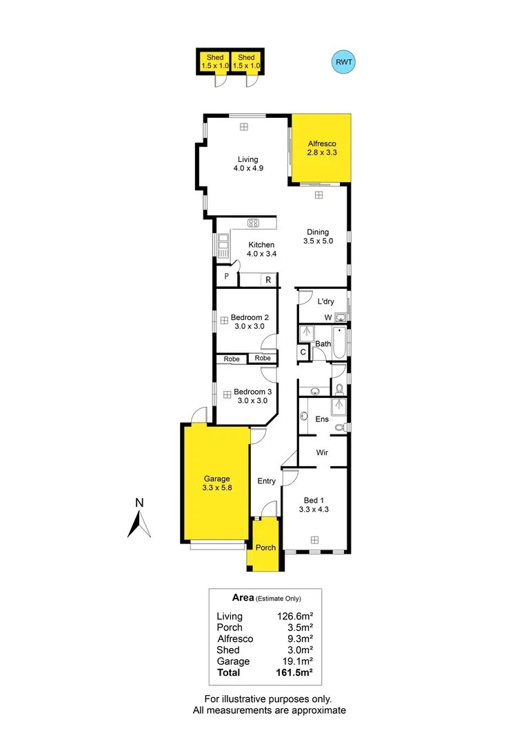 Floorplan of Homely house listing, 25 Sutton Avenue, Seacombe Gardens SA 5047
