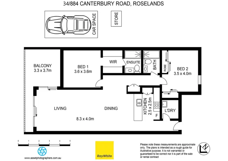 Floorplan of Homely apartment listing, 34/884 Canterbury Road, Roselands NSW 2196