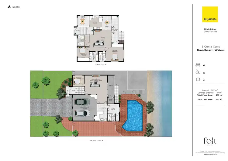 Floorplan of Homely house listing, 6 Cresta Court, Broadbeach Waters QLD 4218
