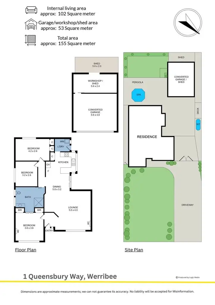 Floorplan of Homely house listing, 1 Queensbury Way, Werribee VIC 3030
