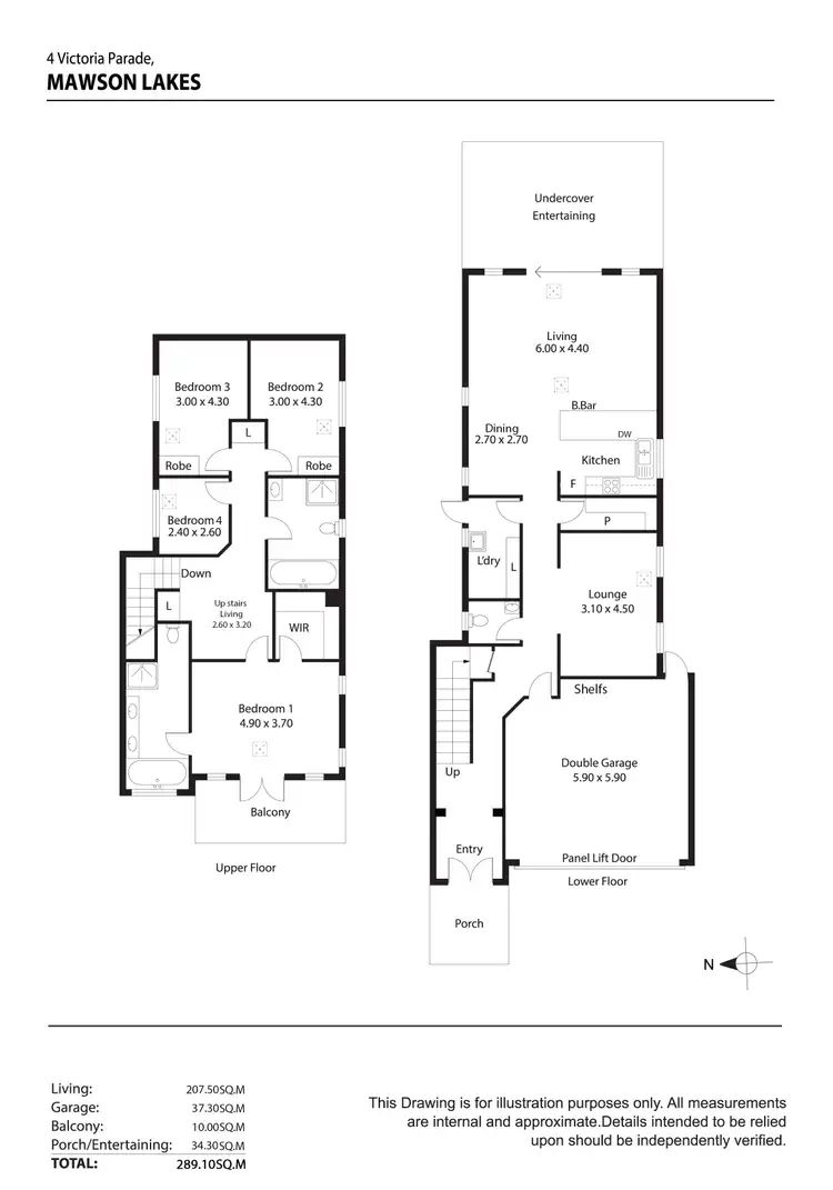 Floorplan of Homely house listing, 4 Victoria Parade, Mawson Lakes SA 5095