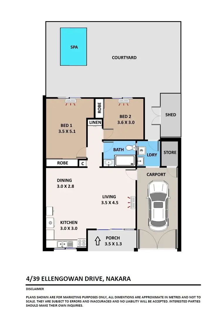 Floorplan of Homely unit listing, 4/39 Ellengowan Drive, Brinkin NT 810