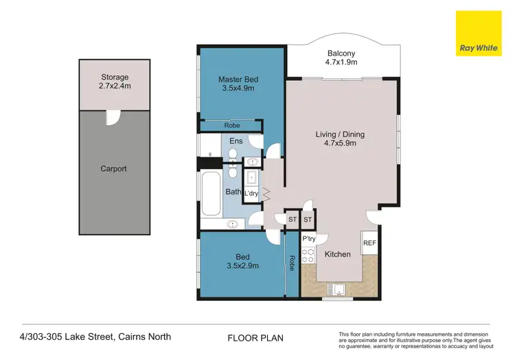 Floorplan of Homely house listing, 4/303-305 Lake Street, Cairns North QLD 4870