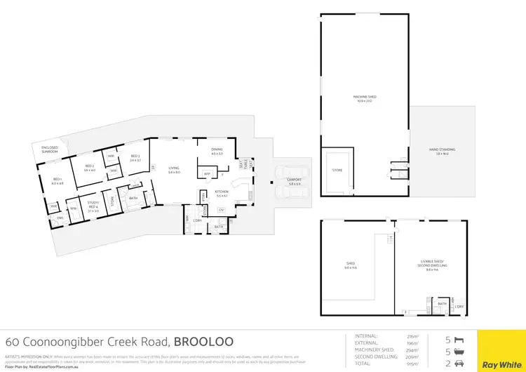 Floorplan of Homely rural property listing, 60 Coonoongibber Creek Road, Brooloo QLD 4570