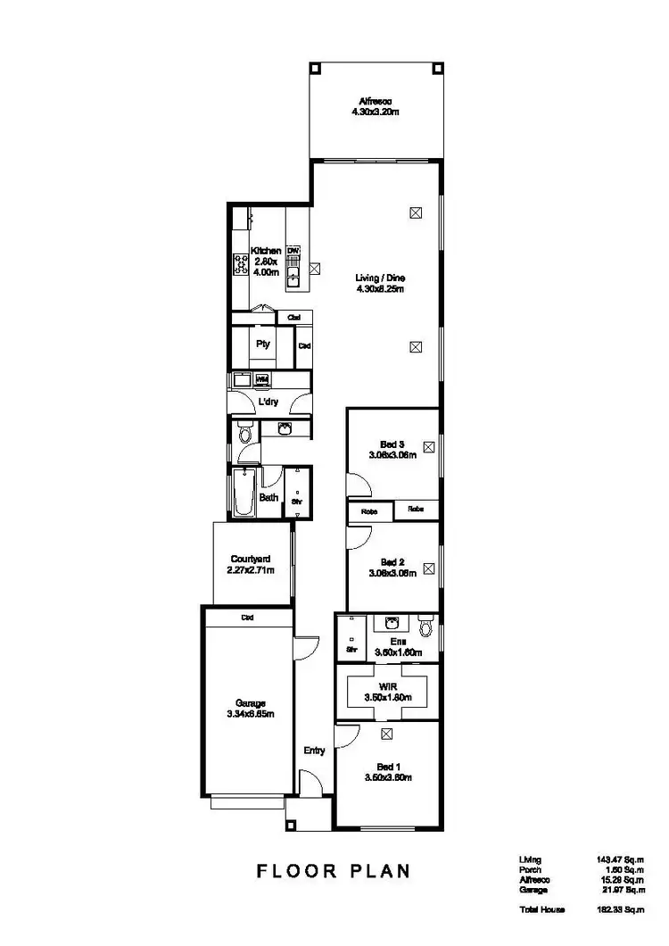 Floorplan of Homely house listing, 38 Elston Street, Brooklyn Park SA 5032