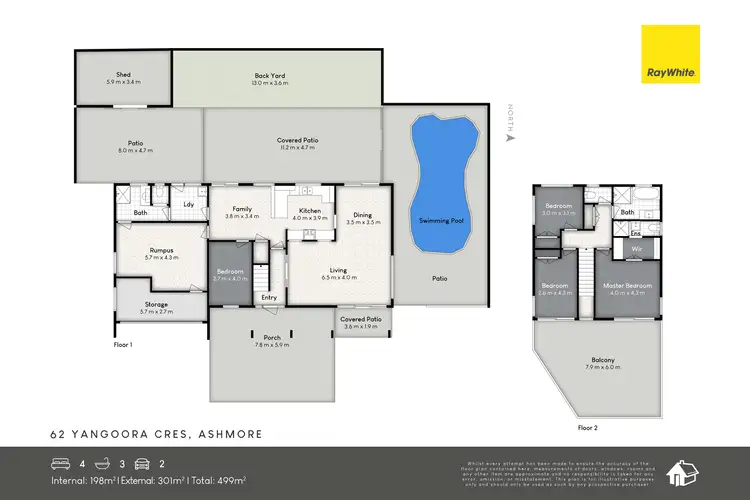 Floorplan of Homely house listing, 62 Yangoora Crescent, Ashmore QLD 4214