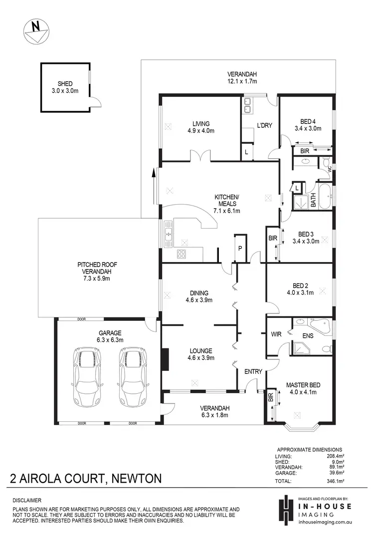 Floorplan of Homely house listing, 2 Airola Court, Newton SA 5074
