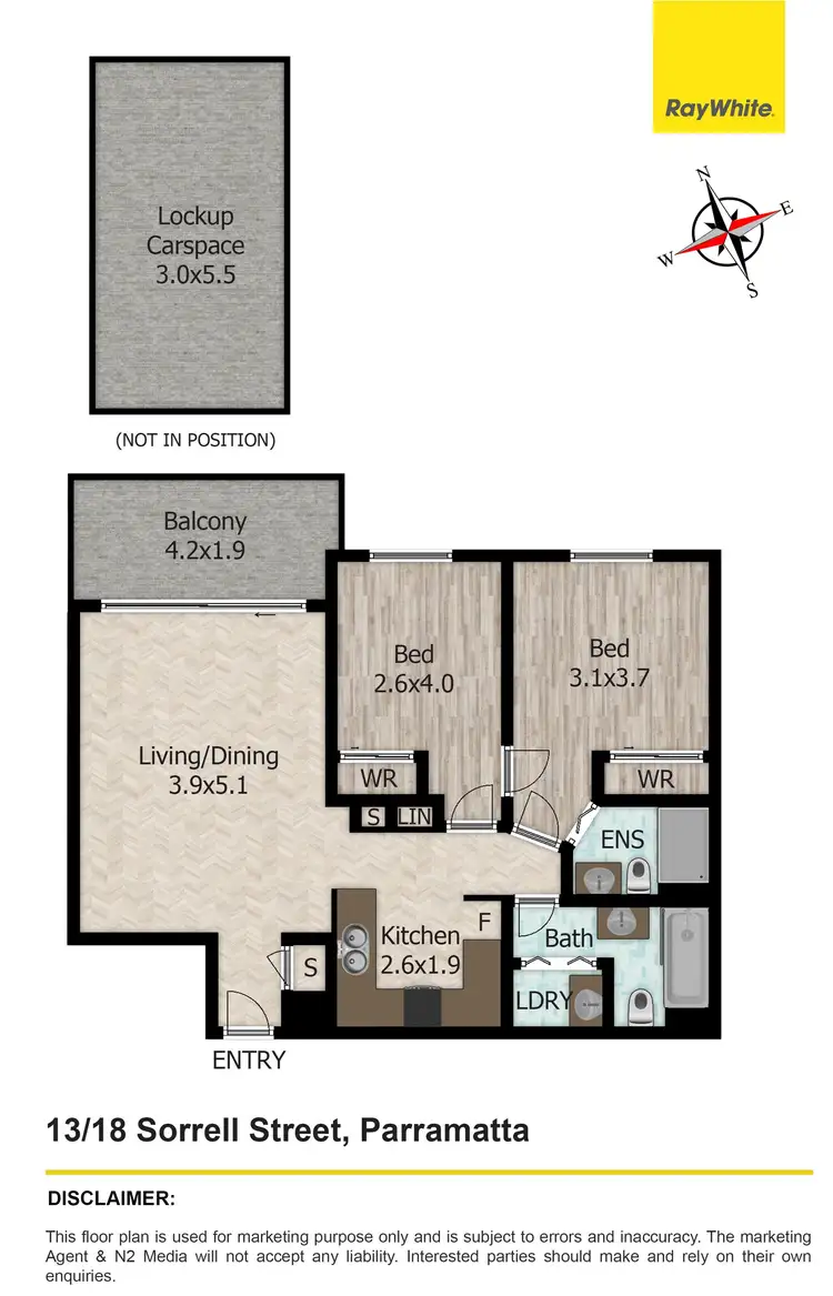 Floorplan of Homely apartment listing, 13/18 Sorrell Street, Parramatta NSW 2150