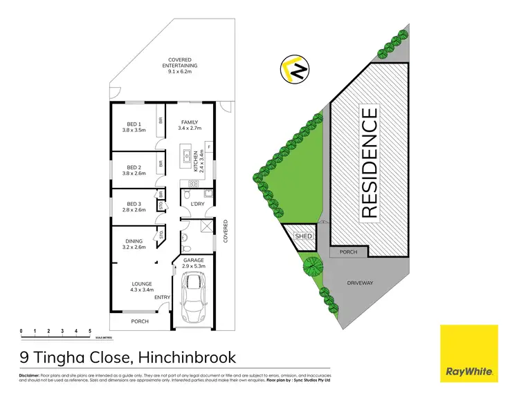 Floorplan of Homely house listing, 9 Tingha Close, Hinchinbrook NSW 2168