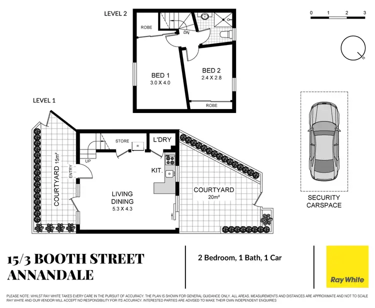 Floorplan of Homely townhouse listing, 15/3 Booth Street, Annandale NSW 2038