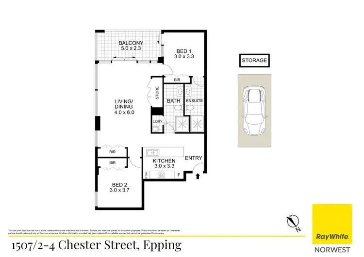 Floorplan of Homely apartment listing, 1507/2 Chester Street, Epping NSW 2121