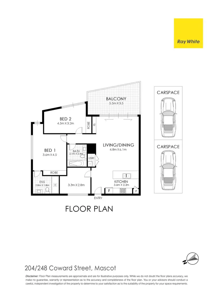 Floorplan of Homely apartment listing, 204/248 Coward Street, Mascot NSW 2020