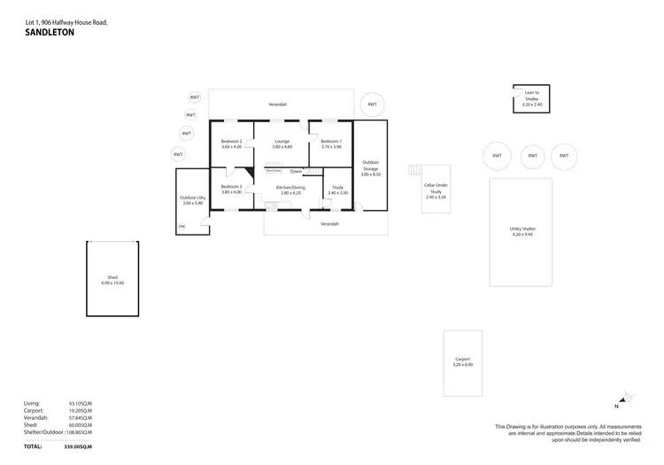 Floorplan of Homely house listing, Lot 1/906 Halfway House Road, Sandleton SA 5356