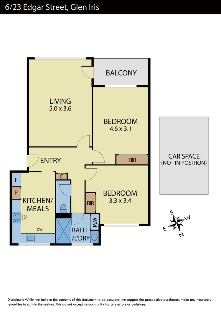 Floorplan of Homely apartment listing, 6/23 Edgar Street, Glen Iris VIC 3146