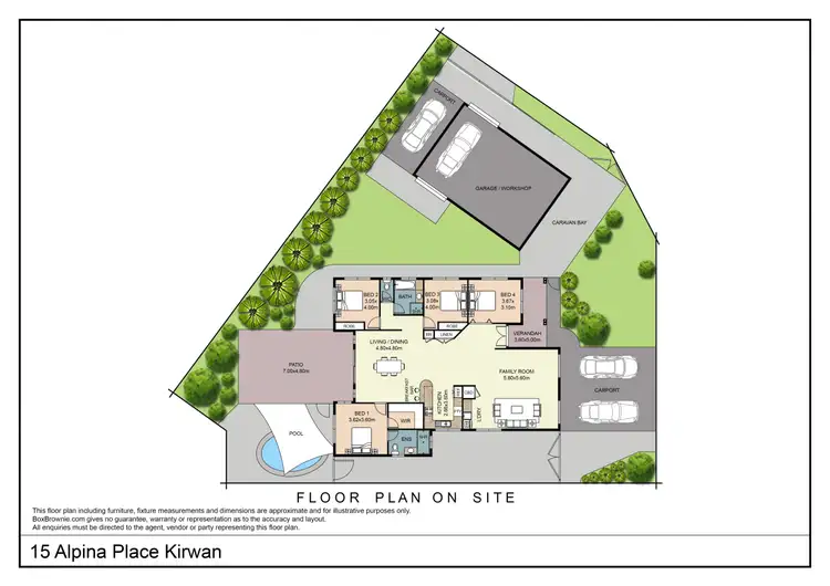 Floorplan of Homely house listing, 15 Alpina Place, Kirwan QLD 4817