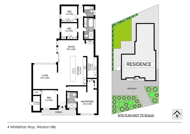 Floorplan of Homely house listing, 4 Whitefriars Way, Winston Hills NSW 2153