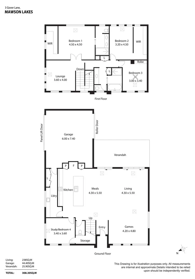 Floorplan of Homely house listing, 3 Gover Lane, Mawson Lakes SA 5095