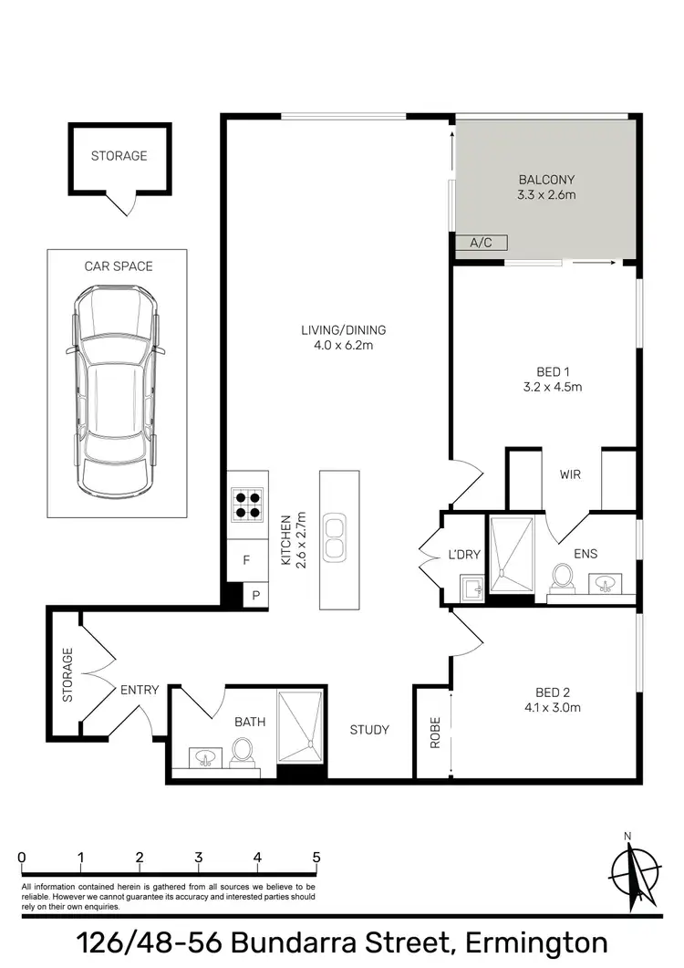 Floorplan of Homely apartment listing, 126/48-56 Bundarra Street, Ermington NSW 2115
