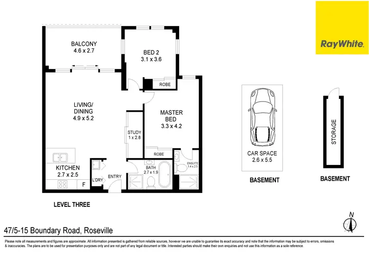 Floorplan of Homely unit listing, 47/5-15 Boundary Street (rear of block), Roseville NSW 2069